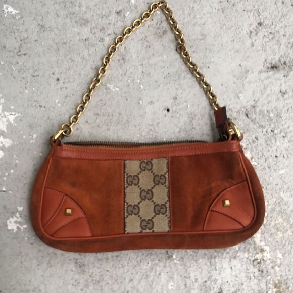 Gucci Small Suede n Leather bag - Picture 2 of 14
